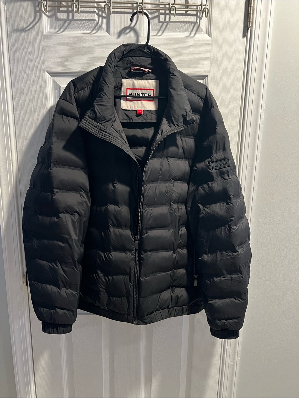 Hunter Men's Classic Puffer Black Jacket. Size XL